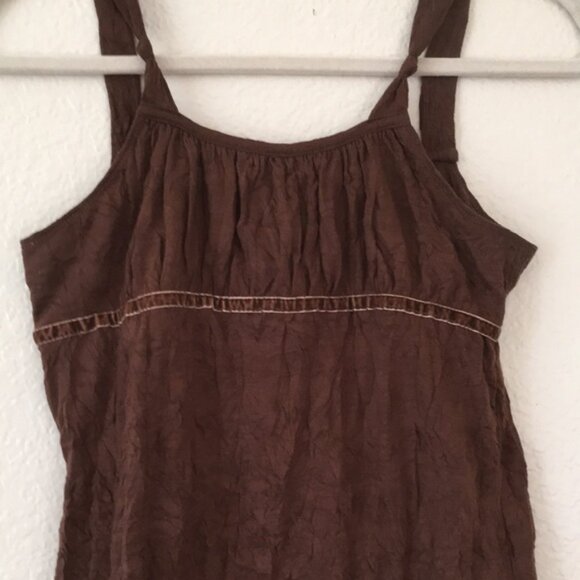 Xhilaration Babydoll Y2K Camisole Tank Top Brown Large - Picture 7 of 11